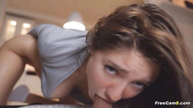 Hot Close Up Dildo Sucking With Slutty Babe