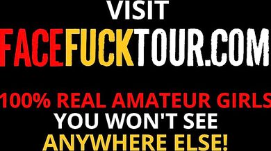 Slobbering POV Deep Throat Brunette