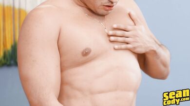 SEAN CODY - Muscular Stud Alex Shows His Abs And Handsome Smile Before He Starts Stroking His Cock