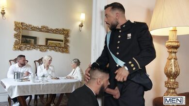 MEN - Justin Jett Rides His Majesty Sir Peter Till He Cums, Then Takes The Royal Load In His Mouth