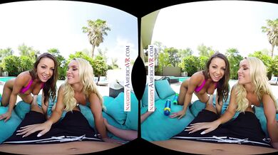 Days Are Getting Warmer And Your Cock Is Getting Harder As Abigail Mac & Alexis Monroe Have A Threesome - Juliana Grandi