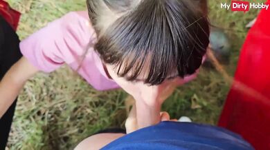 German skinny girl Layla Von Hohensee Deepthroats Dick In Nature - Mydirtyhobby