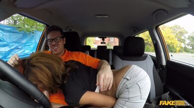 Fake Driving School - Full video of black babe fucking a driving instructor