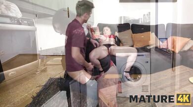 MATURE4K. There's appetizing woman who can hook up while GF can't see