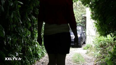 Anal sex in the garden of the house