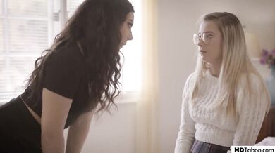 PURE TABOO Virgin College Girl Does It With Her Slutty BFF And Stepbrother - Carolina Sweets