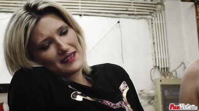 FUNMOVIES - Tattooed blonde takes two dicks (Blondie Anderson, Hot Ivy)