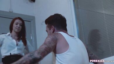 PUREXXXFILMS - Hot babe gets fucked well (Candi Blows, Luke Hotrod)