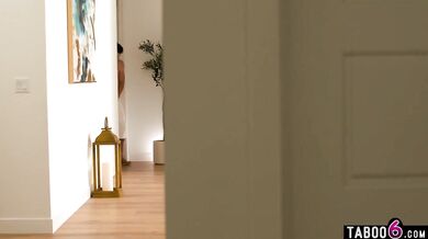 Catfished his huge tits granny MILF stepmom on a dating app