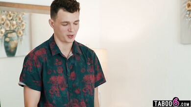 Catfished his huge tits granny MILF stepmom on a dating app