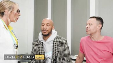 BRAZZERS - Horny Blonde Doctor Tiffany Watson Has Two Patients Playing With Her Thirsty Pussy