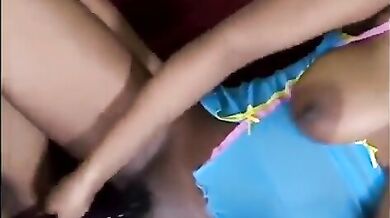 Double dildo loving light skinned black lesbians Niki Vonn Royalty lick pussy and fuck each other