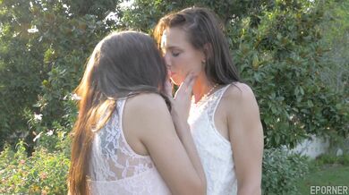 Girls Make Love In Garden - Aidra Fox