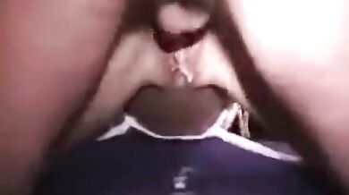 Oldscchool amateur creampie train
