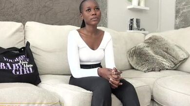 African Casting - Elegant Ebony Amateur In Hot Lingerie Drilled By BWC