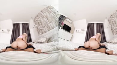 Busty Blonde Takes Care Of Your Morning Wood with a Blowjob and Doggy - Virtual Real Porn