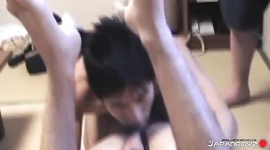 Naked Gay Rims Lover Ass After Jerking