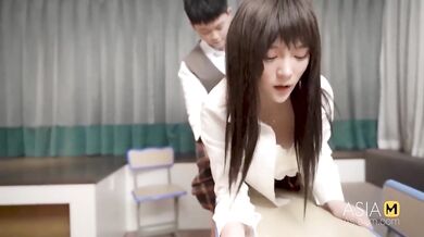 Cut - Busty asian girl fucked hard by a teacher - Lin Yi Meng - MMZ-059 - High Quality Chinese Film
