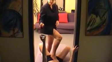 Mature trampling footjob