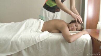 Teen Blonde Patsy O Sucks Her Masseur's Big Cock!