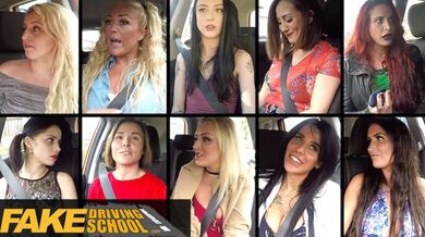 Fake Driving School - Ten Teens seduced by older teacher in bumper compilation of funny scenes in FAKEhub