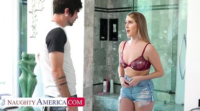 Cadence Lux NEEDS Her Friendly Neighbor's Big Dick In Her Mouth And Wet Pussy