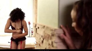 Lesbian Ebony Watching Her Stepmother Dressing Up - Misty Stone, Teanna Trump Porn