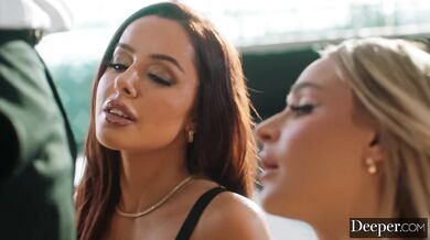 Deeper. BFFs fucked in threesome