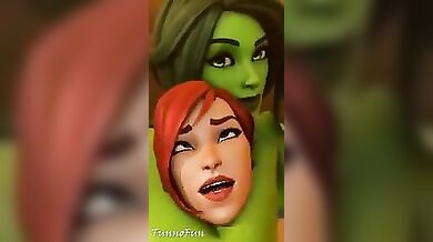 Shehulk claps Mj from behind