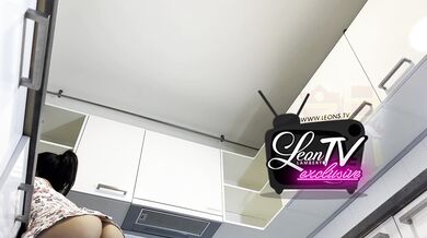 Hottest Brunette Sexy and Horny Petite Girl wears a Sundress No Panties to Show her Round Ass with Tight Pussy