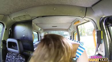 Female Fake Taxi - Two horny lesbians fuck each other with huge sex toy