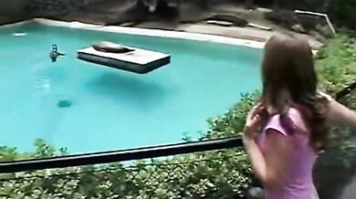 Teen does some solo heavy petting