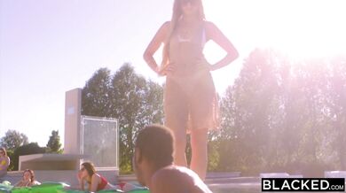 BLACKED Hottie Penelope Has Secret Pool Sex With Huge BBC - Carlota Teen