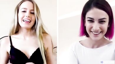 Kristen Scott And Scarlett Sage Having Webcam Sex Before Wedding Day