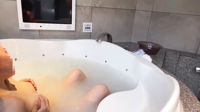 Lubed Fuck in Bathrooom - Japanese Guy Squirts Massively with Slippery Handjob & Creampie in Doggy