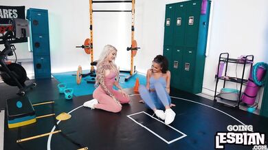 RAUNCHY MILF - Gym lesbian beauties in pussylicking action