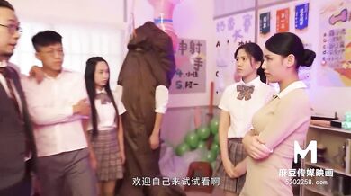 Trailer-Schoolgirl and Mother’s Wild Tag Team in Classroom-Li Yan Xi-Lin Yan-MDHS-0003-High Quality Chinese Film