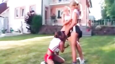 3 lesbian soccer girls