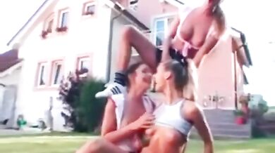 3 lesbian soccer girls