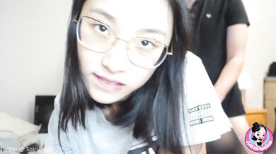 June Liu 刘玥 / SpicyGum - Cute Asian girl wearing glasses or video games? (Short V - JL_070)
