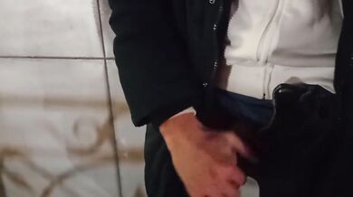 guy masturbates in the city center. EXTREME