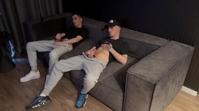 TWO FRIENDS JERKING OFF TOGETHER
