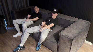 TWO FRIENDS JERKING OFF TOGETHER