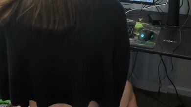 loser femboy gets mad at videogames and then masturbates.