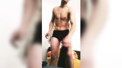 Twink boy masturbating
