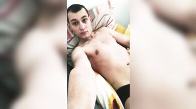 Twink boy masturbating
