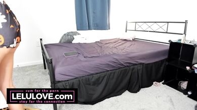 Big boobs babe dancing strip-teasing & twerking on live webcam show then denial and blowjob to facial cumshot - Lelu Love