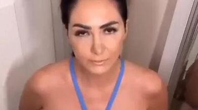 Wife showing her bags