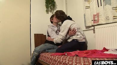 EastBoys Hot twink Bill Williams gets his big dick sucked by a str8 friend and then fucks him hard