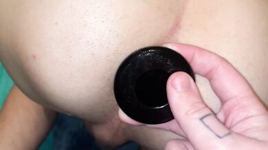 Fucking My Boyfriends Piss Filled Ass and Making Him Cum